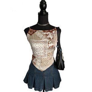 beige bandana tie back cami